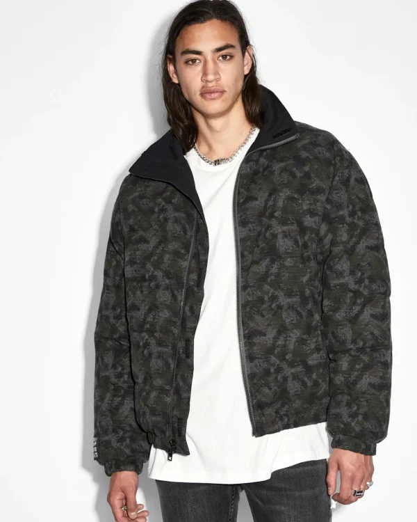 Ksubi Jackets-Amnesia Reversible Puffer Jacket Camo