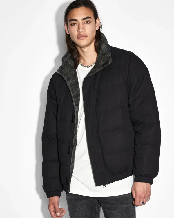 Ksubi Jackets-Amnesia Reversible Puffer Jacket Camo