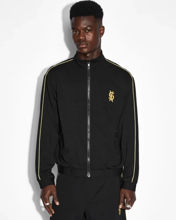 Ksubi Jackets-Antidote Trak Jacket Black/Yellow