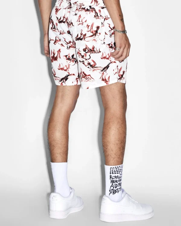 Ksubi Shorts-Burnt Boardshort White