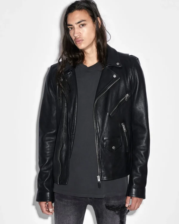 Ksubi Jackets-Capitol Leather Jacket Black