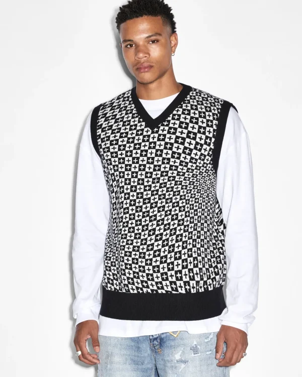 Ksubi Knits-Check Out Knit Vest Multi