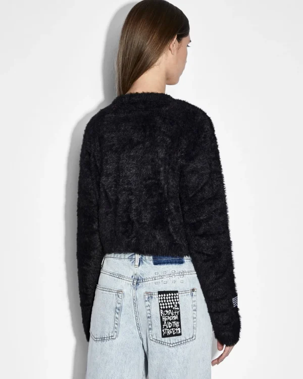 Ksubi Knits-Cropped Sweater Black