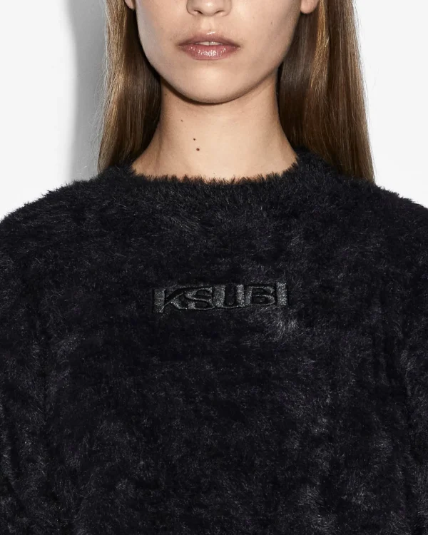 Ksubi Knits-Cropped Sweater Black