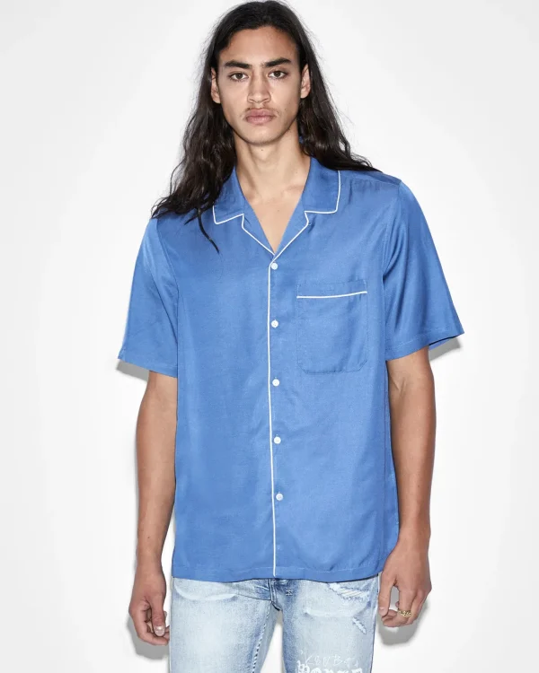 Ksubi Shirts-Downtown Resort Ss Shirt Atlantic