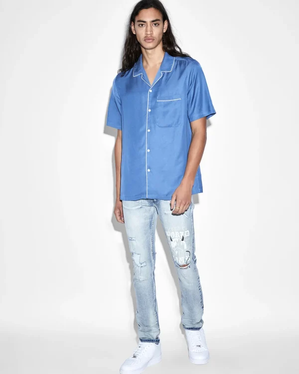 Ksubi Shirts-Downtown Resort Ss Shirt Atlantic