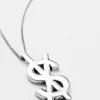 Ksubi Jewellery-925 Dripps Cross Dollar Necklace