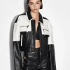 Ksubi Jackets-Emblem Boxy Biker Black/White