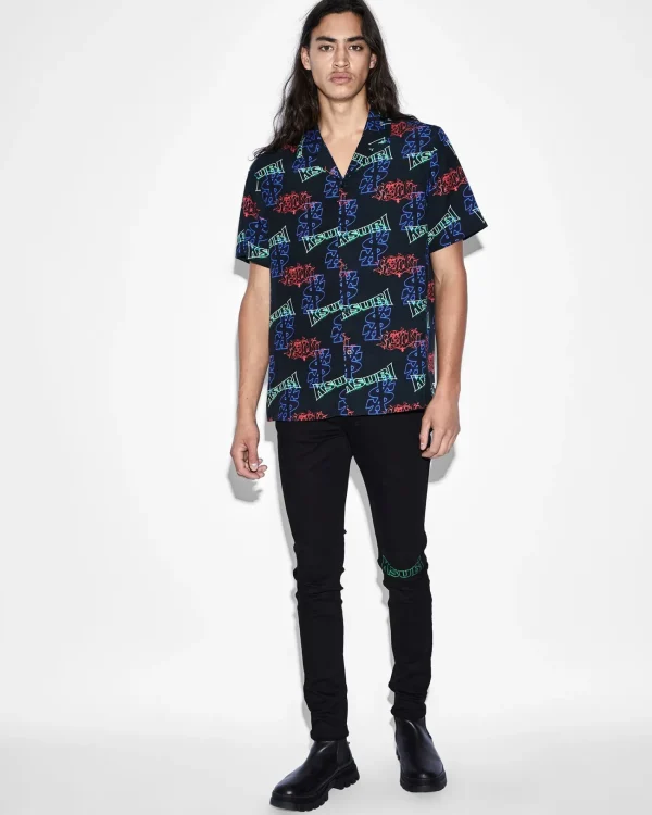 Ksubi Shirts-Glow Resort Ss Shirt Black