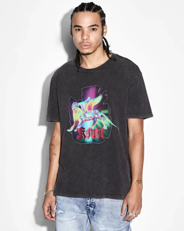 Ksubi T-Shirts-Griffin Kash Ss Tee Acid Black