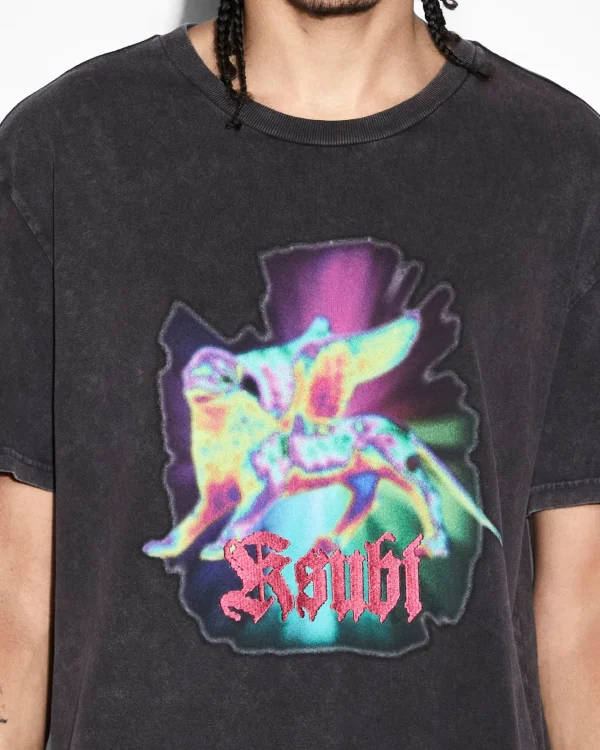 Ksubi T-Shirts-Griffin Kash Ss Tee Acid Black