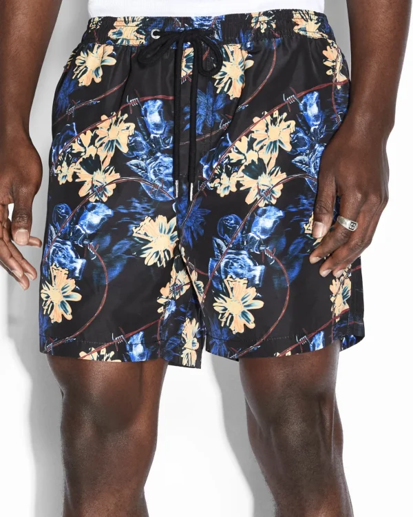 Ksubi Shorts-Hyperflower Boardshort Black