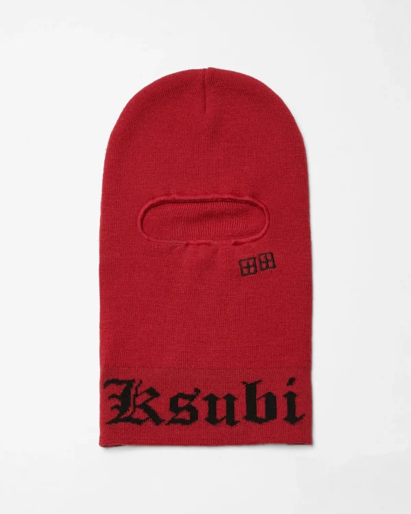 Ksubi Headwear-Icon Inkognito Balaclava Red