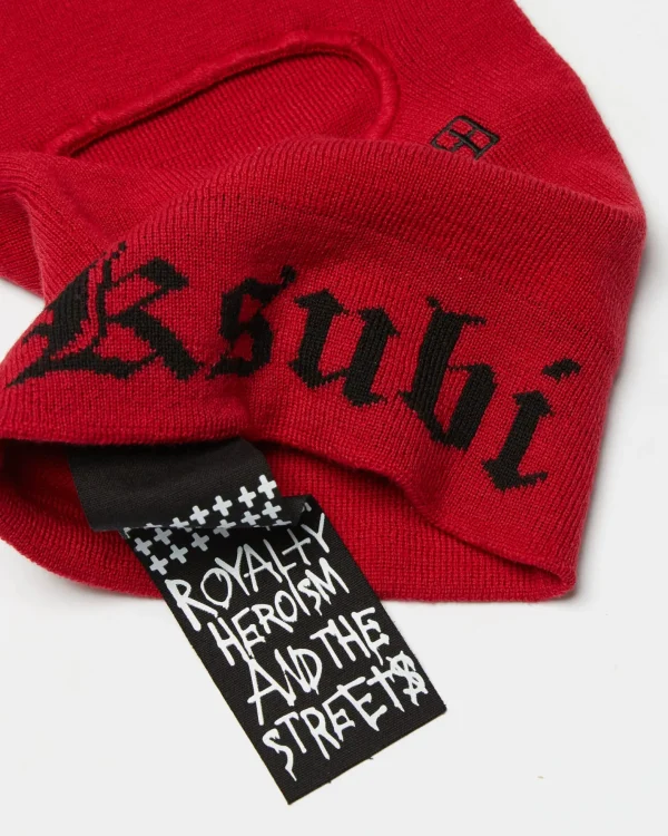 Ksubi Headwear-Icon Inkognito Balaclava Red