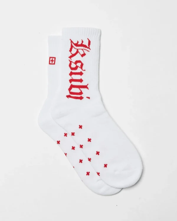 Ksubi Socks-Icon Ksocks White/Red