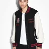 Ksubi Jackets-Icons Letterman Jacket Black