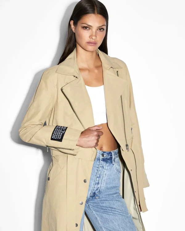 Ksubi Jackets-Incognito Biker/Trench Khaki