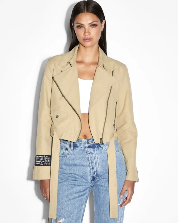 Ksubi Jackets-Incognito Biker/Trench Khaki