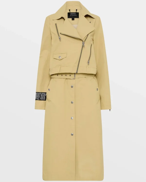 Ksubi Jackets-Incognito Biker/Trench Khaki