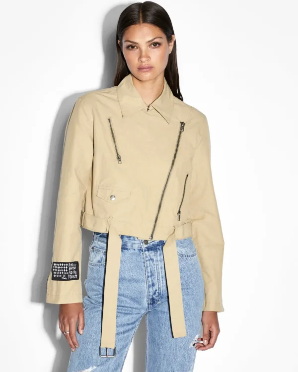 Ksubi Jackets-Incognito Biker/Trench Khaki