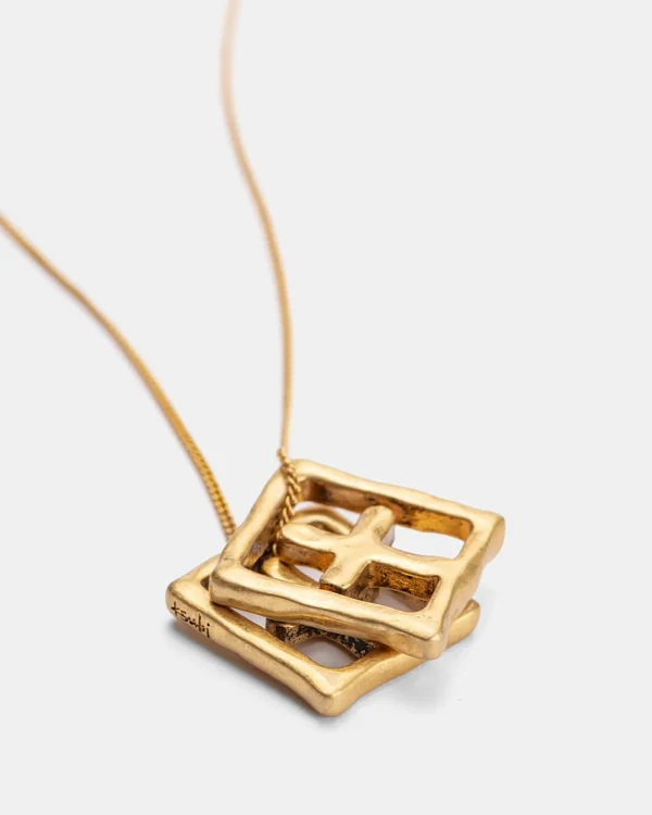 Ksubi Jewellery-18K Aged Box Cross Necklace