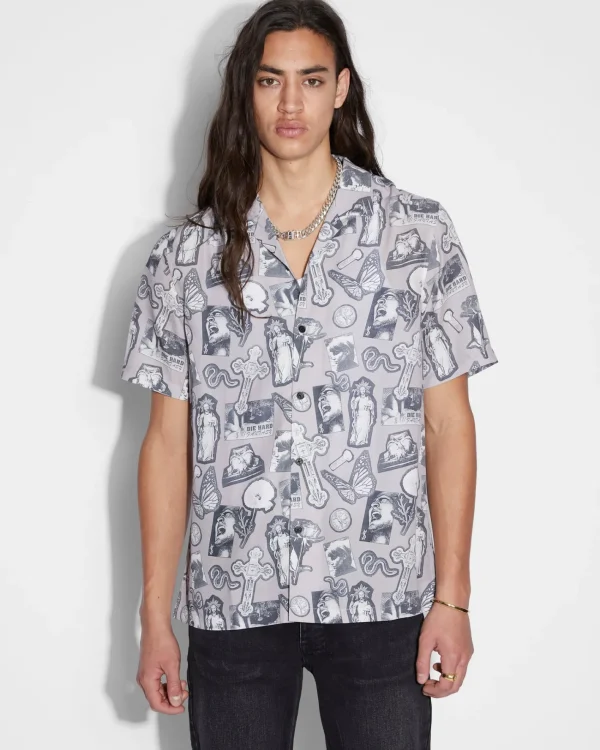 Ksubi Shirts-Kut Out Resort Ss Shirt Silt