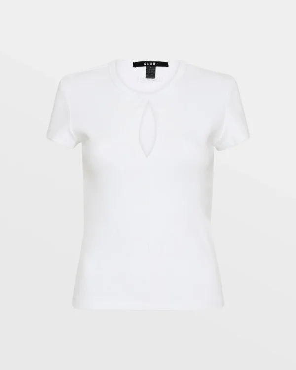 Ksubi Tops-Kut Out Ss Tee White