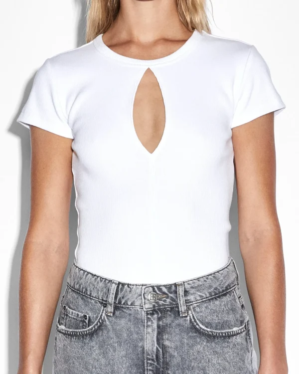 Ksubi Tops-Kut Out Ss Tee White