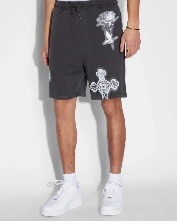 Ksubi Shorts-Kut Out Trak Short Faded Black