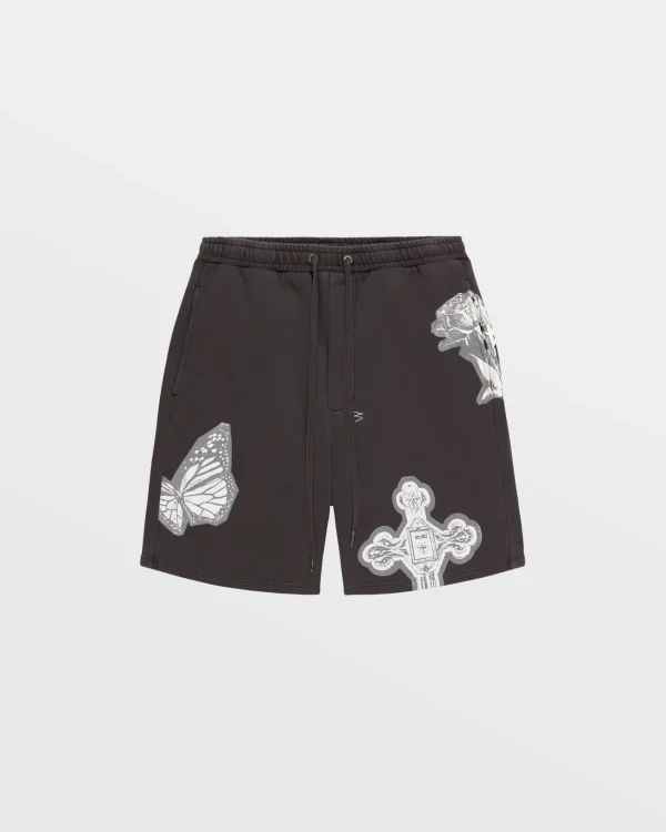 Ksubi Shorts-Kut Out Trak Short Faded Black