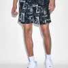 Ksubi Shorts-Mash Up Boardshort Black