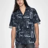 Ksubi Shirts-Mash Up Resort Shirt Black