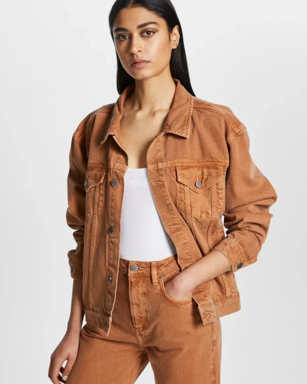 Ksubi Jackets-Oversized Jacket Brown Sugar