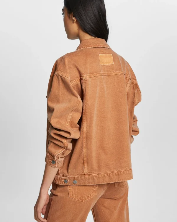 Ksubi Jackets-Oversized Jacket Brown Sugar