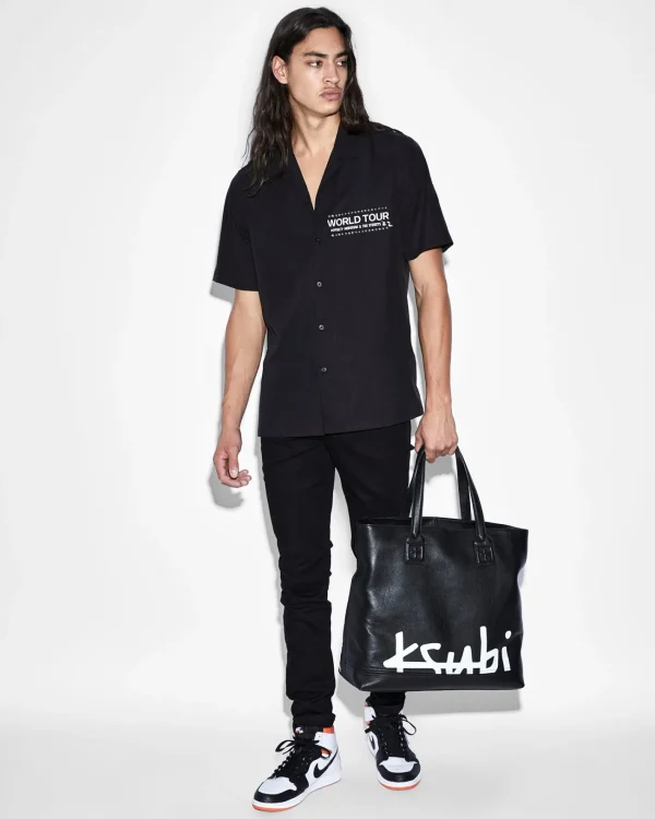 Ksubi Shirts-Paste Up Resort Shirt Black