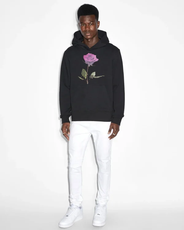 Ksubi Sweats-Pixel Flower Kash Hoodie Jet Black