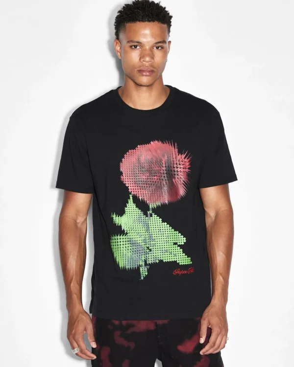 Ksubi T-Shirts-Pixel Kash Ss Tee Jet Black