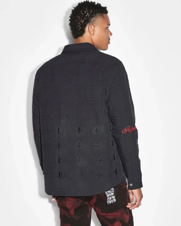 Ksubi Shirts-Pixel Quilted Ls Shirt Black