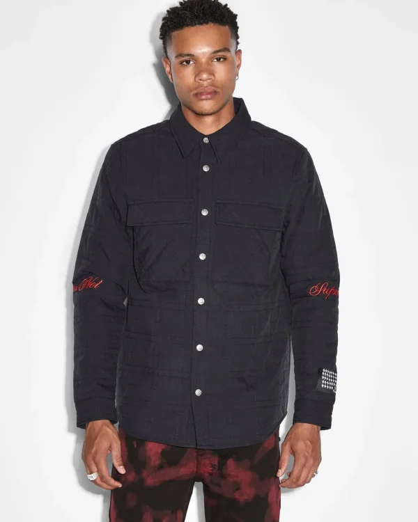 Ksubi Shirts-Pixel Quilted Ls Shirt Black