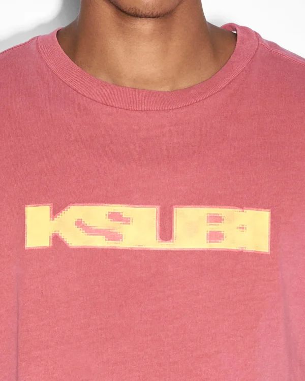 Ksubi T-Shirts-Pixel Sign Biggie Ss Tee Sundown