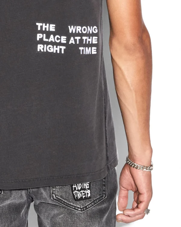 Ksubi T-Shirts-Right Time Kash Ss Tee Faded Black