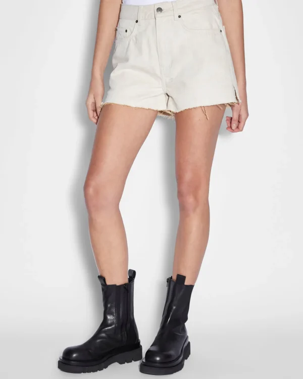 Ksubi Shorts-Rise N Hi Short Ecru