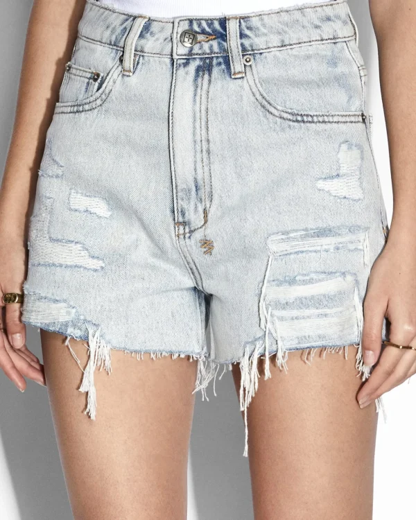 Ksubi Shorts-Rise N Hi Short Muse Repair