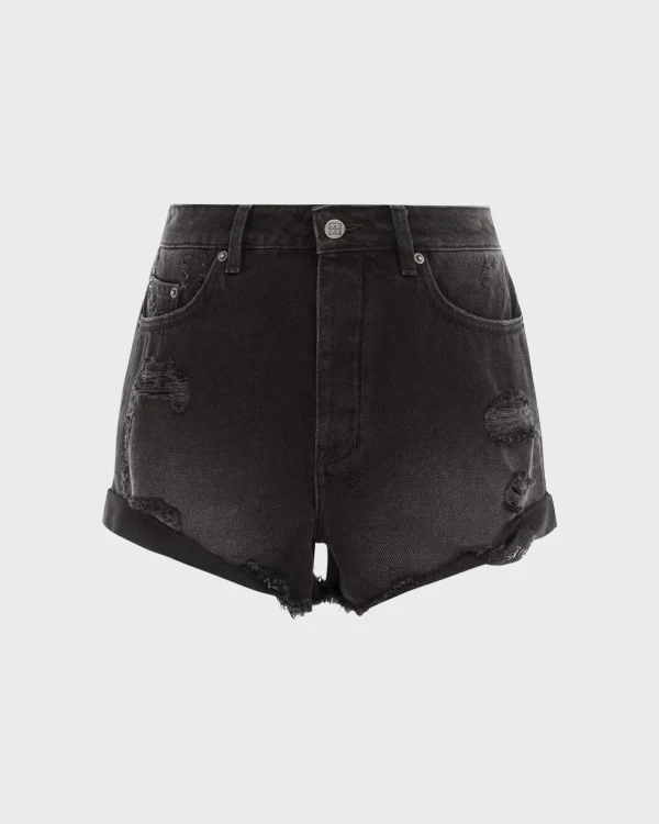 Ksubi Shorts-Rollin Out Short Trashed Black