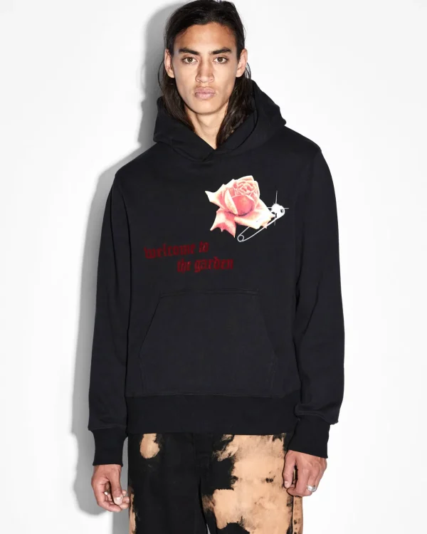 Ksubi Sweats-Rose Garden Kash Hoodie Jet Black