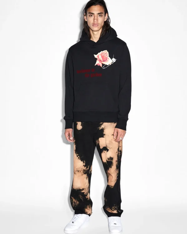 Ksubi Sweats-Rose Garden Kash Hoodie Jet Black