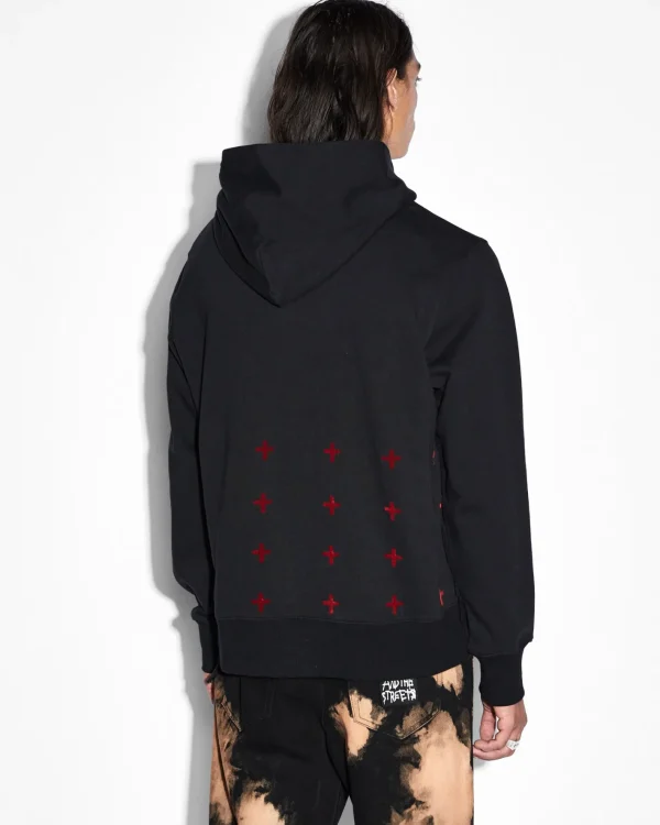 Ksubi Sweats-Rose Garden Kash Hoodie Jet Black