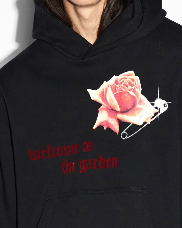 Ksubi Sweats-Rose Garden Kash Hoodie Jet Black