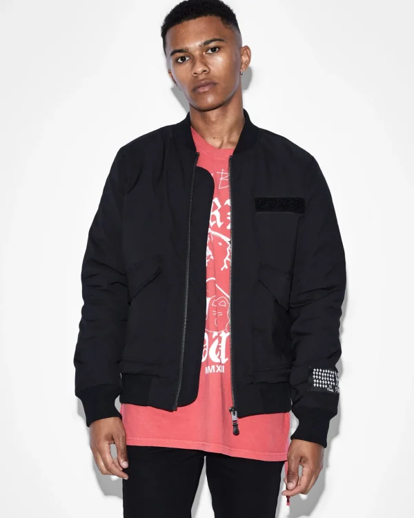 Ksubi Jackets-Royalty Bomber Jacket Black