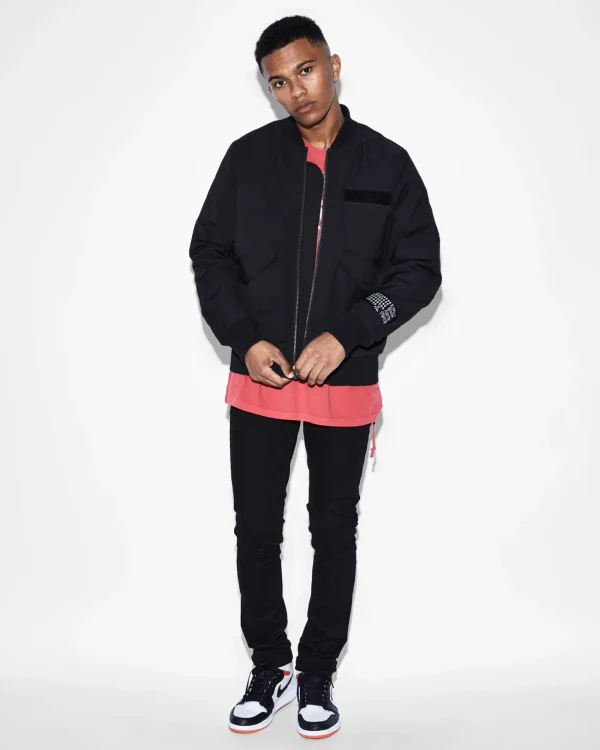 Ksubi Jackets-Royalty Bomber Jacket Black